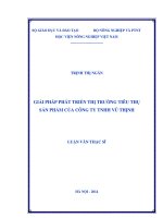 giải pháp phát triển thị trường tiêu thụ sản phẩm của công ty tnhh vũ thịnh