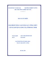 giải pháp nâng cao năng lực công chức cấp xã, huyện lương tài, tỉnh bắc ninh