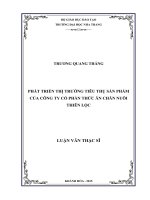 Phát triển thị trường tiêu thụ sản phẩm của công ty cổ phần thức ăn chăn nuôi thiên lộc