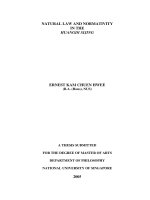 Natural law and normativity in the huangdi sijing