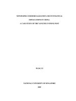 Newspaper commercialization and its political implications in china  a case study of yangtse evening post