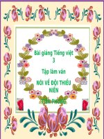 Bài giảng tiếng việt 3 tuần 1 bài tập làm văn   nói về đội TNTP, điền vào giấy tờ in sẵn2