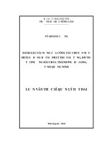 Đánh giá tác động của công tác chuyên mục đích sử dụng đất để phát triển hạ tần, đô thị tại phường bãi cháy, TP hạ long, tỉnh quang ninh 