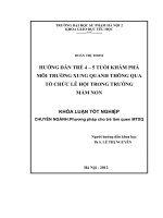 Hướng dẫn trẻ 4   5 tuổi khám phá môi trường xung quanh thông qua tổ chức các ngày lễ hội trong trường mầm non 