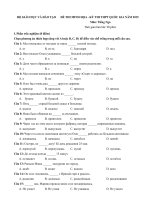Đề thi minh họa và đáp án kỳ thi THPT Quốc gia môn Tiếng Nga