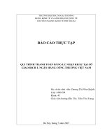 QUI TRÌNH THANH TOÁN BẰNG LC NHẬP KHẨU TẠI SỞ GIAO DỊCH I- NGÂN HÀNG CÔNG THƯƠNG VIỆT NAM