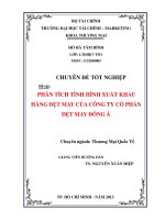 phân tích tình hình xuất khẩu hàng dệt may của công ty cổ phần dệt may đông á