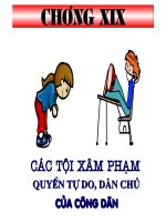 Các Tội Xâm Phạm Quyền Tự Do, Dân Chủ Của Công Dân