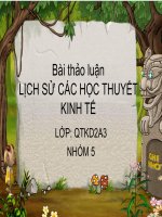 LỊCH SỬ CÁC HỌC THUYẾT KINH TẾ