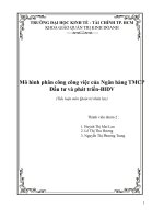 Mô hình phân công công việc của Ngân hàng TMCP Đầu tư và phát triển-BIDV