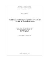 NGHIÊN CỨU VÀ ỨNG DỤNG HỆ THỐNG SUY DẪN MỜ VÀO MỘT SỐ BÀI TOÁN DỰ ĐOÁN