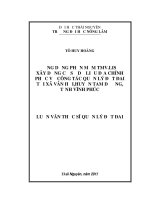 Ứng dụng phần mềm TMV LIS xây dựng cơ sở dữ liệu địa chính phục vụ công tác quản lý đất đai tại xã vân hội, huyện tam dương, tỉnh vĩnh phuca 