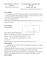 Đề thi và đáp án tham khảo thi học sinh giỏi vật lý lớp 9 bồi dưỡng (2) 