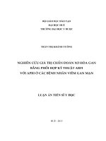 Nghiên cứu giá trị chẩn đoán xơ hóa gan bằng phối hợp kỹ thuật ARFI với APRI ở các bệnh nhân viêm gan mạn (FULL TEXT)