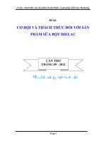 Cơ hội – thách thức của sản phẩm sữa bột dielac và giải pháp chiến lược marketing 