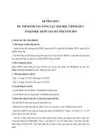 Hướng dẫn kỳ thi Đánh giá năng lực của Đại học Quốc gia Hà Nội