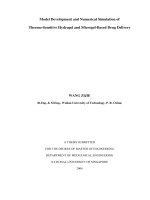 Model development and numerical simulation of thermo sensitive hydrogel and microgel based drug delivery