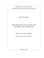 Một số dạng toán nâng cao về phép chia ở tiểu học 