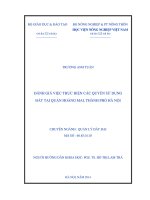 đánh giá việc thực hiện các quyền sử dụng đất tại quận hoàng mai, thành phố hà nội