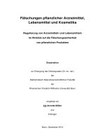 Regulierung von arzneimitteln und lebensmitteln  im hinblick auf die fälschungssicherheit  von pflanzlichen produkten