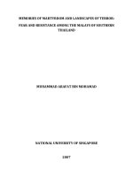 Memories of martyrdom and landscapes of terror fear and resistance among the malays of southern thailand
