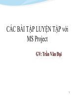 CÁC BÀI TẬP LUYỆN TẬP với MS Project