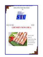 báo cáo thực hành chế biến nem chua