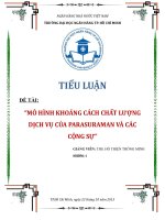 mô hình 5 khoảng cách của parasuraman