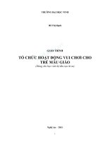 Giáo trình tổ chức vui chơi cho trẻ mẫu giáo