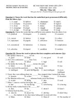 Đề và hướng dẫn học sinh giỏi tiếng anh lớp 9 tham khảo bồi dưỡng 2015 (17) 