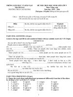 Đề và hướng dẫn học sinh giỏi tiếng anh lớp 9 tham khảo bồi dưỡng 2015 (3) 