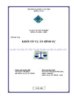 Khởi tố vụ án hình sự 