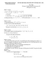Đề thi và đáp án học sinh giỏi toán lớp 9 năm 2016 tham khảo bồi dưỡng thi (5) 