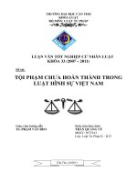 Tội phạm chưa hoàn thành trong luật hình sự việt nam 