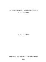 Overbooking in airline revenue management