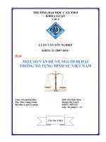 một số vấn đề về người bị hại trong tố tụng hình sự việt nam