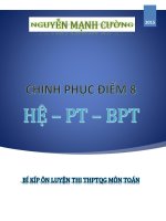 Chinh phục điểm 8  Hệ PT  BPT