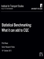 Statistical benchmarking   what it can add to CQC 