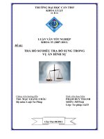 Trả hồ sơ điều tra bổ sung trong vụ án hình sự 