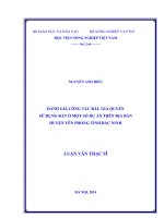 đánh giá công tác đấu giá quyền sử dụng đất ở một số dự án trên địa bàn huyện yên phong tỉnh bắc ninh