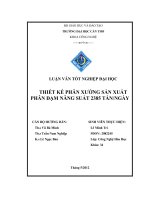 thiết kế phân xưởng sản xuất phân đạm năng suất 2385 tấnngày