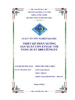 thiết kế phân xưởng sản xuất cồn etylic với năng suất 2000 lít ngày
