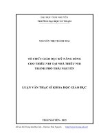 Tổ chức giáo dục kỹ năng sống cho thiếu nhi tại nhà thiếu nhi thành phố thái nguyên 