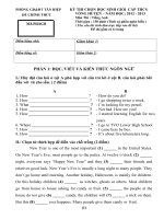 Đề và hướng dẫn học sinh giỏi tiếng anh lớp 9 tham khảo bồi dưỡng 2015 (18) 