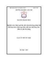 luận án tiến sĩ y học  nghiên cứu hiệu quả lâu dài của phương pháp đặt thể thủy tinh nhân tạo trên mắt còn thể thủy tinh điều trị cận thị nặng