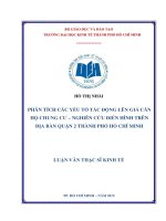 phân tích các yếu tố tác động lên giá căn hộ chung cư –nghiên cứu điển hình trên địa bàn quận 2 thành phố hồchí minh