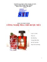 Báo cáo thực hành công nghệ pha chế rượu mùi