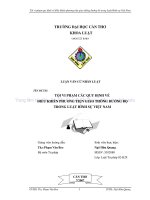 Tội vi phạm các quy định về điều khiển phương tiện giao thông đường bộ trong luật hình sự việt nam 