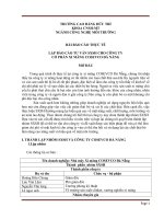 Bài báo cáo thực tế lập báo cáo tư vấn SXSH cho công ty cổ phần xi măng cosevco đà nẵng