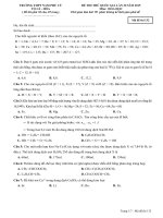 Đề thi thử quốc gia lần 2 năm 2015 môn Hóa học trường THPT Nam Phù Cừ, Hưng Yên